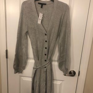 White House black market brand new tags still on ! Grey sweater coat !